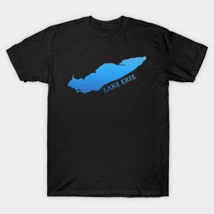 Lake Erie Great Lakes Outline with Label T-Shirt